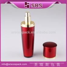Wholesale Empty Cosmetic Container And 15ml 30ml 50ml 80ml 120ml Luxury Red Plastic Lotion 4 oz Plastic Pump Bottle
